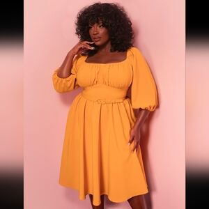 Mustard Gold Vacation Dress